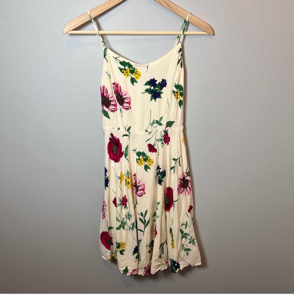 Old Navy Floral Print Cream Dress